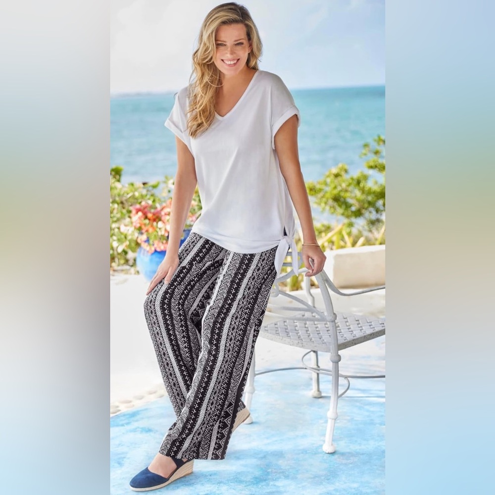 Woman Within Women's Plus Size Pull-On Elastic Waist Soft Pants Size 28W NWT